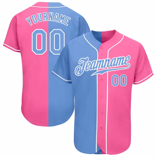 Maglia da baseball per abbigliamento sportivo personalizzata con logo della squadra personalizzato realizzata in poliestere traspirante